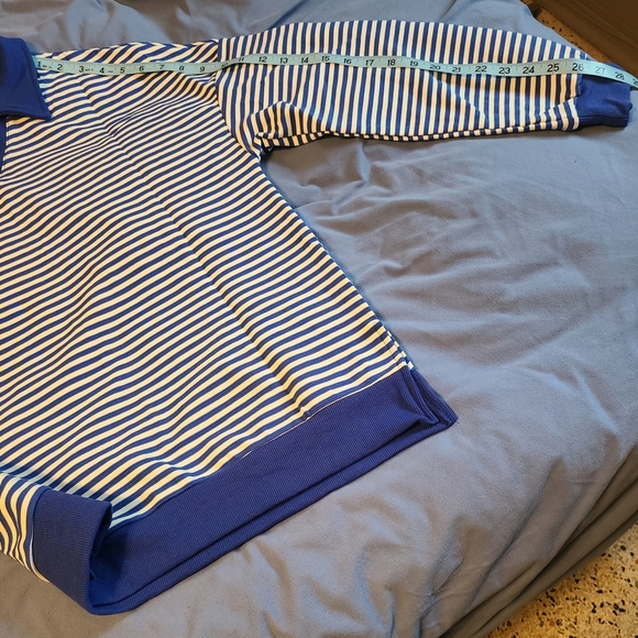 AlvaQ Womens Small Oversized Striped VNeck Drop Shoulders Tunic Top NWOT - Picture 9 of 9